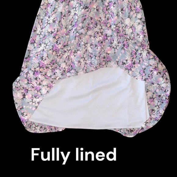 Vintage Dress Barn Floral Milk Maid Y2K Midi Dress W/ Tie Back Sz 4 - Picture 4 of 8